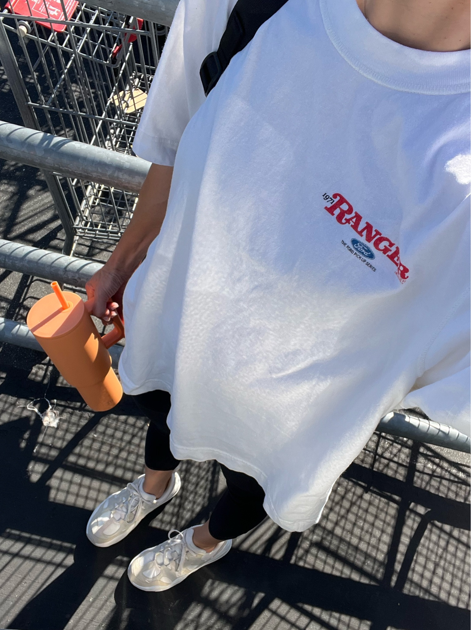Oversized tee and leggings AKA my go-to running errands and wrangling children outfit #mom #mominspo #outfitinspo 

#LTKSaleAlert #LTKActive #LTKFindsUnder50