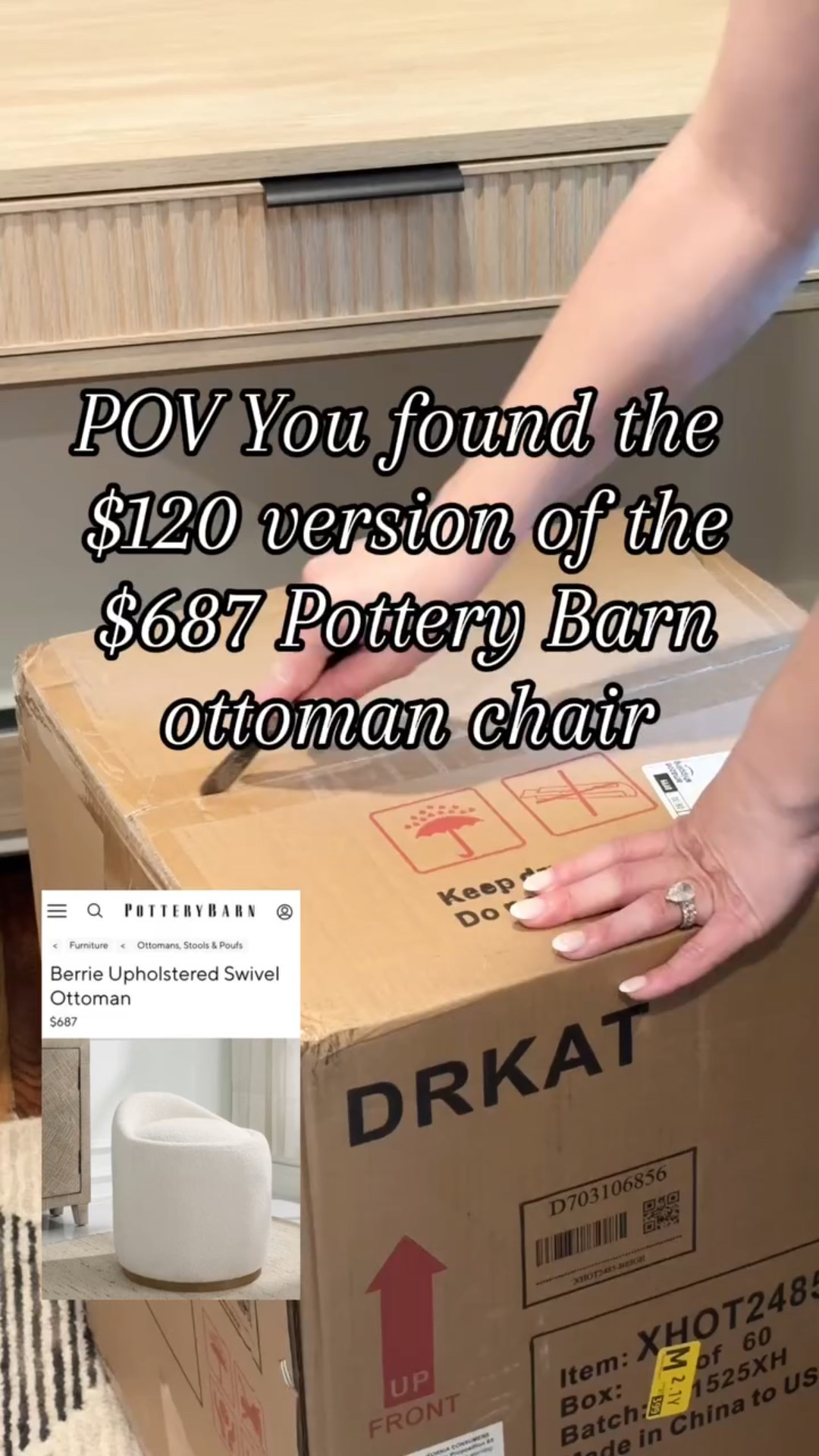 This $120 ottoman gives Pottery Barn vibes for a FRACTION of the $687 price tag. Minimalist, chic, and functional. AND SO MUCH STORAGE.

Comment ‘OTTOMAN’ to grab it before it’s gone! #lookforless #homedecor