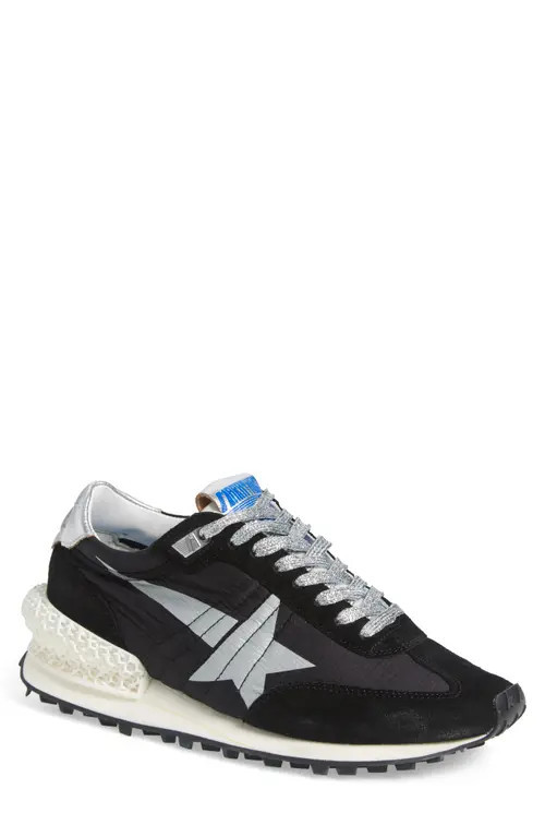 Golden Goose Marathon Sneaker in Black/Silver at Nordstrom, Size 5Us | Nordstrom