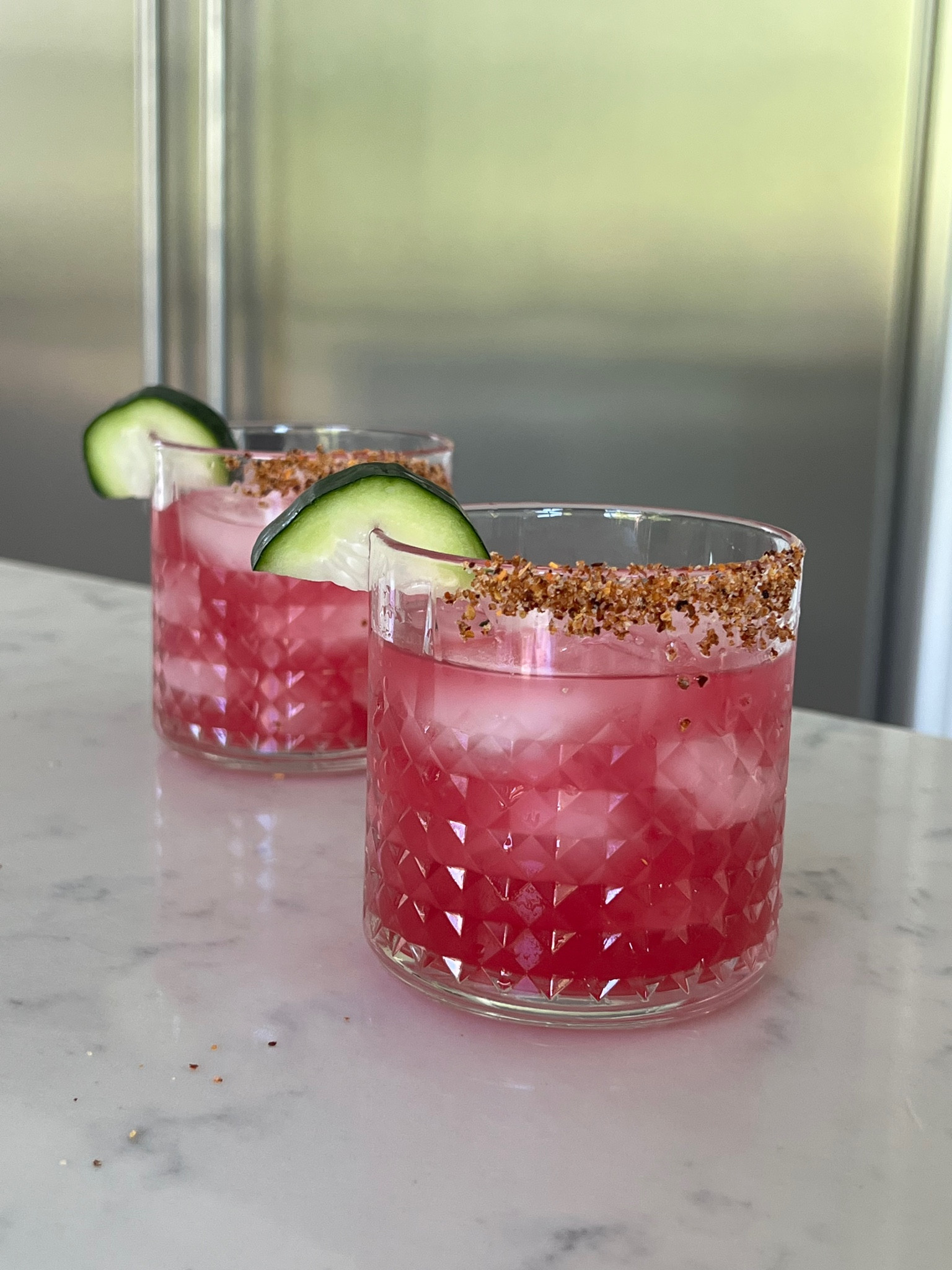 recipe ~ cucumber infused prickly pear margarita🌵💕

linking supplies & recipe here!! 