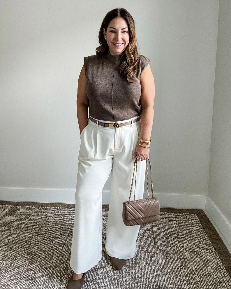 Business Casual outfit with flats wearing large in top and XL in pants

#LTKOver40 #LTKMidsize #LTKWorkwear
