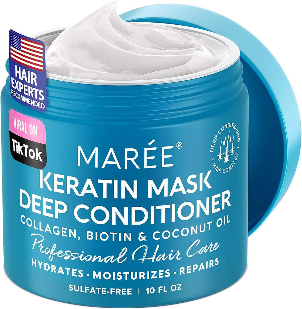 MAREE Deep Hair Oil Conditioner - Hydrating & Deep Conditioning Hair Oil with Coconut Oil & Kerat... | Amazon (US)