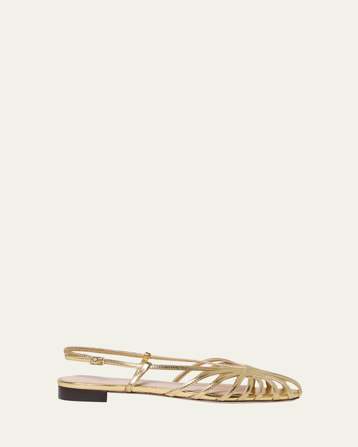 Devon Lattice Metallic Leather Slingback Sandals | Bergdorf Goodman