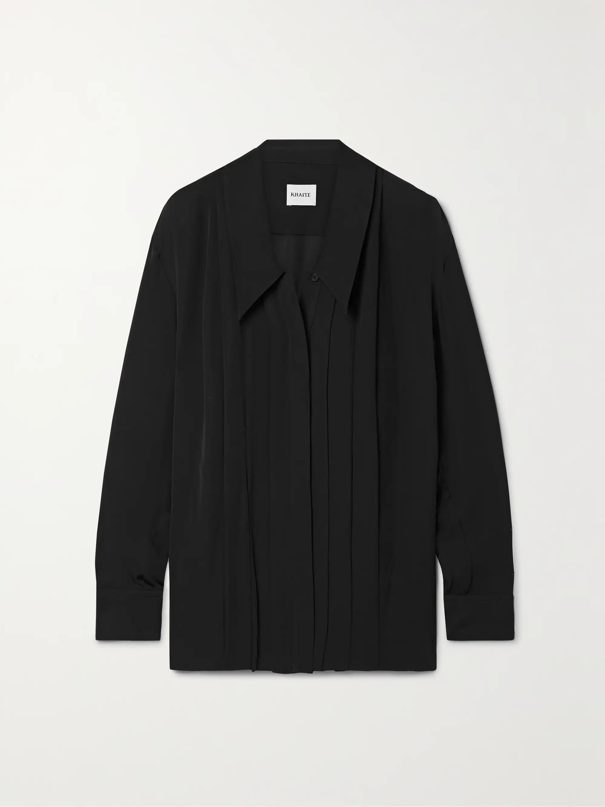 Dorian pleated silk-crepe shirt | NET-A-PORTER (US)
