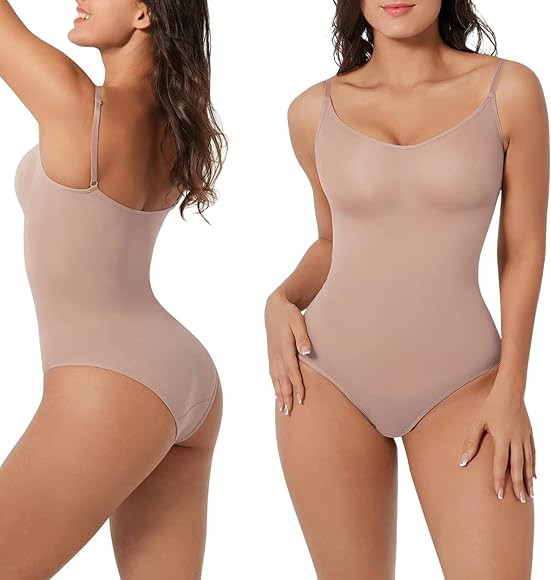 Seamless Bodyshaper Bodysuit for Women - Full Body Shapewear Body Sculpting Suits Sleeveless Roun... | Amazon (US)