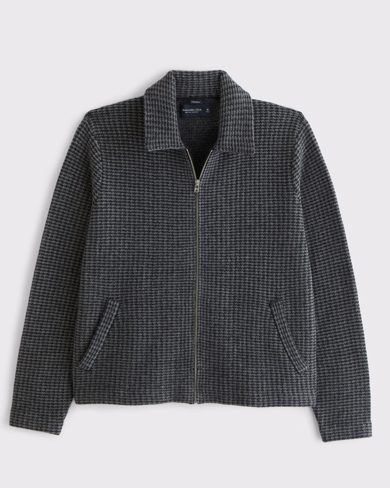 Cropped Sweater Shirt Jacket | Abercrombie & Fitch (UK)