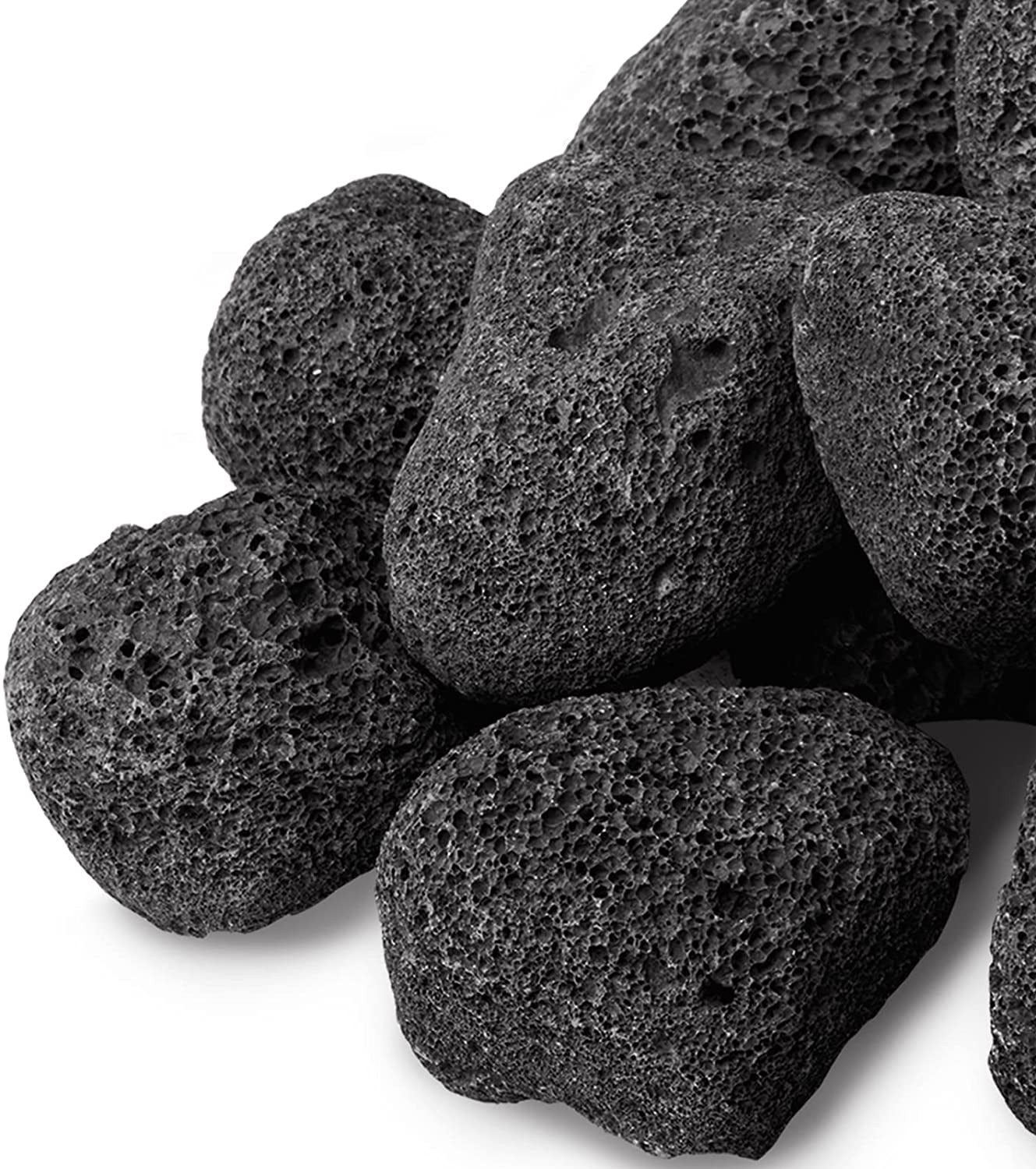 10 Pound Lava Rocks, 1-3 Inch Large Lava Rock for Natural Gas and Propane Fire Pits/Fireplace, Na... | Walmart (US)