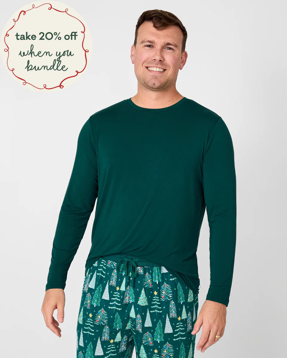 Emerald Men's Long Sleeve Pajama Top | Little Sleepies