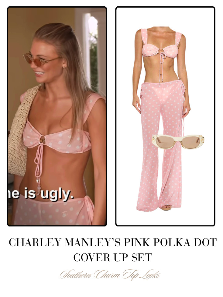 Charley Manley's Pink Polka Dot Cover Up Set 

 