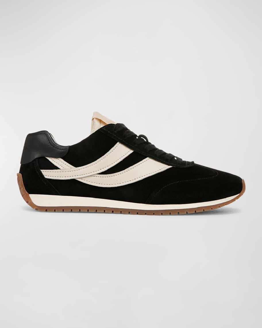 Vince Mix Leather Trainer Sneakers | Neiman Marcus