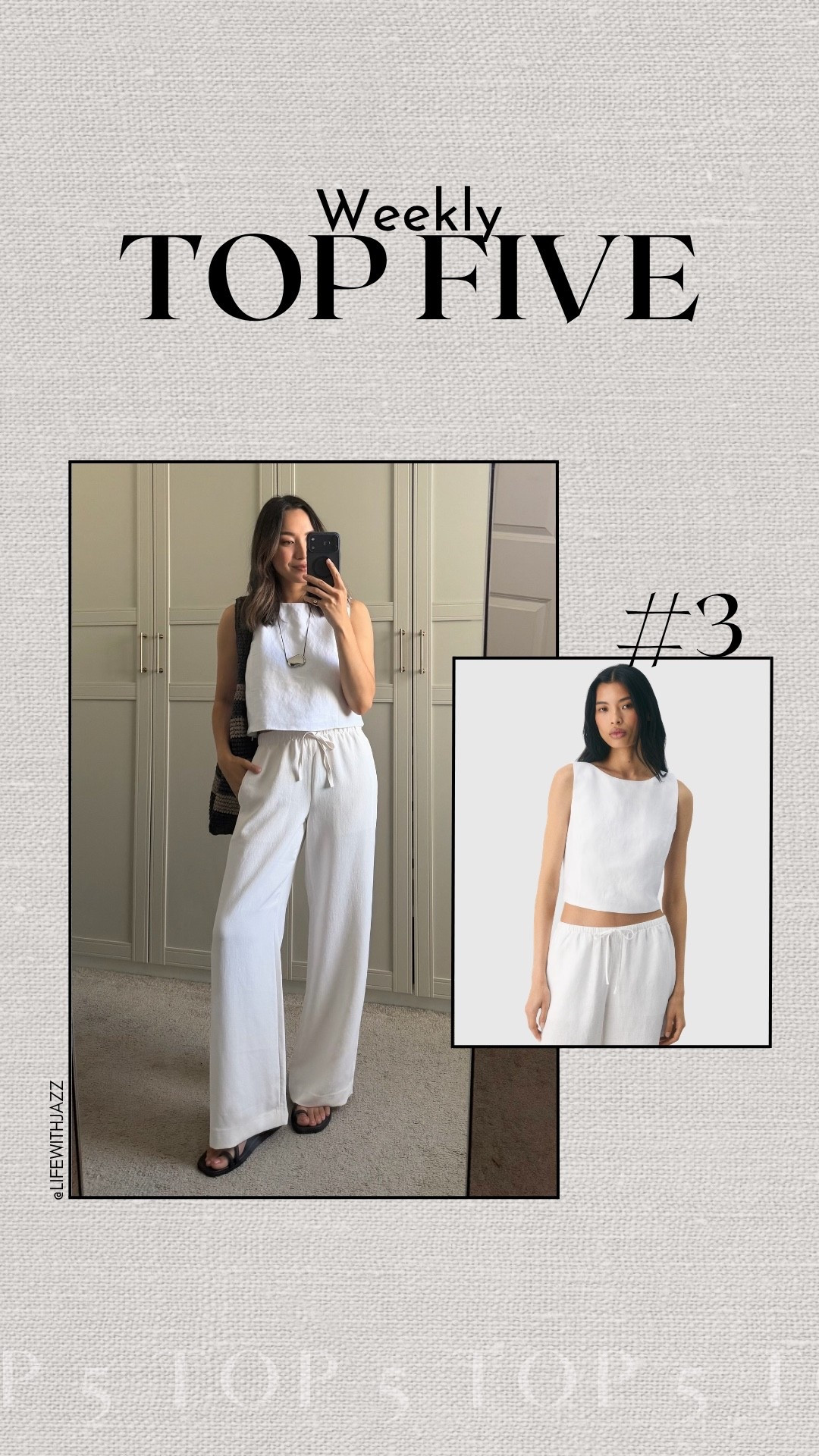 #3 bestseller: aritzia cavalier linen top 

love the quality compared to other similar tops i've tried! this white color is not see-through 

linked to other similar styles 

 #LTKootd