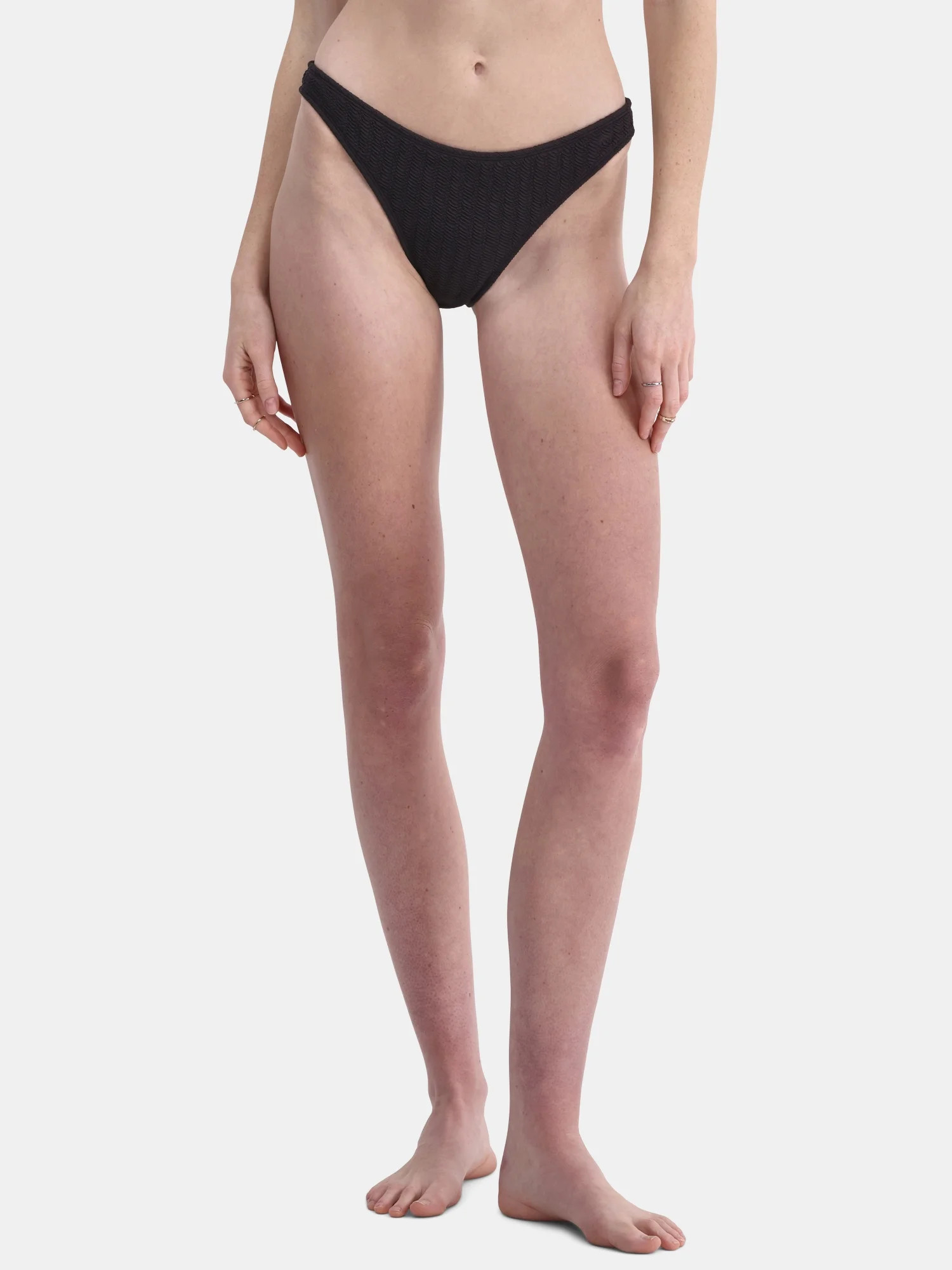 No Boundaries Women's Herringbone Crinkle Bikini Bottoms, Sizes XXS-XXL | Walmart (US)