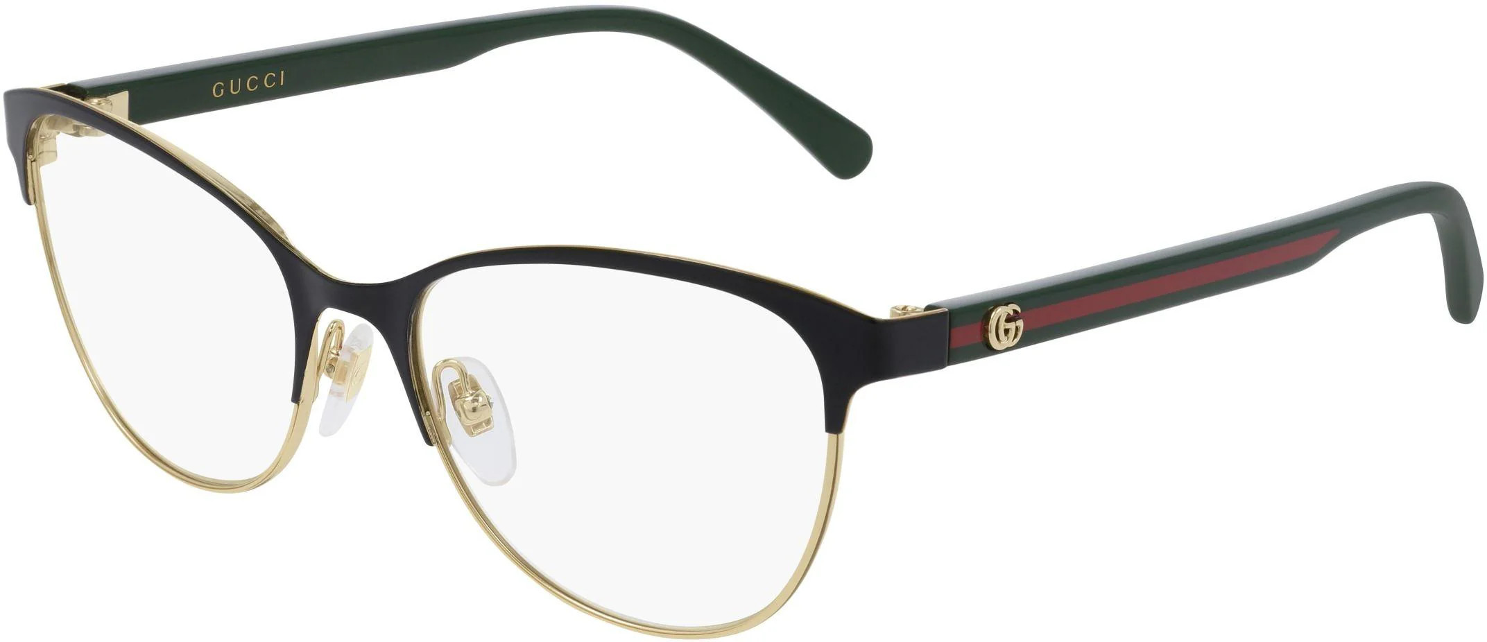 Gucci Web GG0718O Eyeglasses 004 - Green Women Oval | Designer Optics