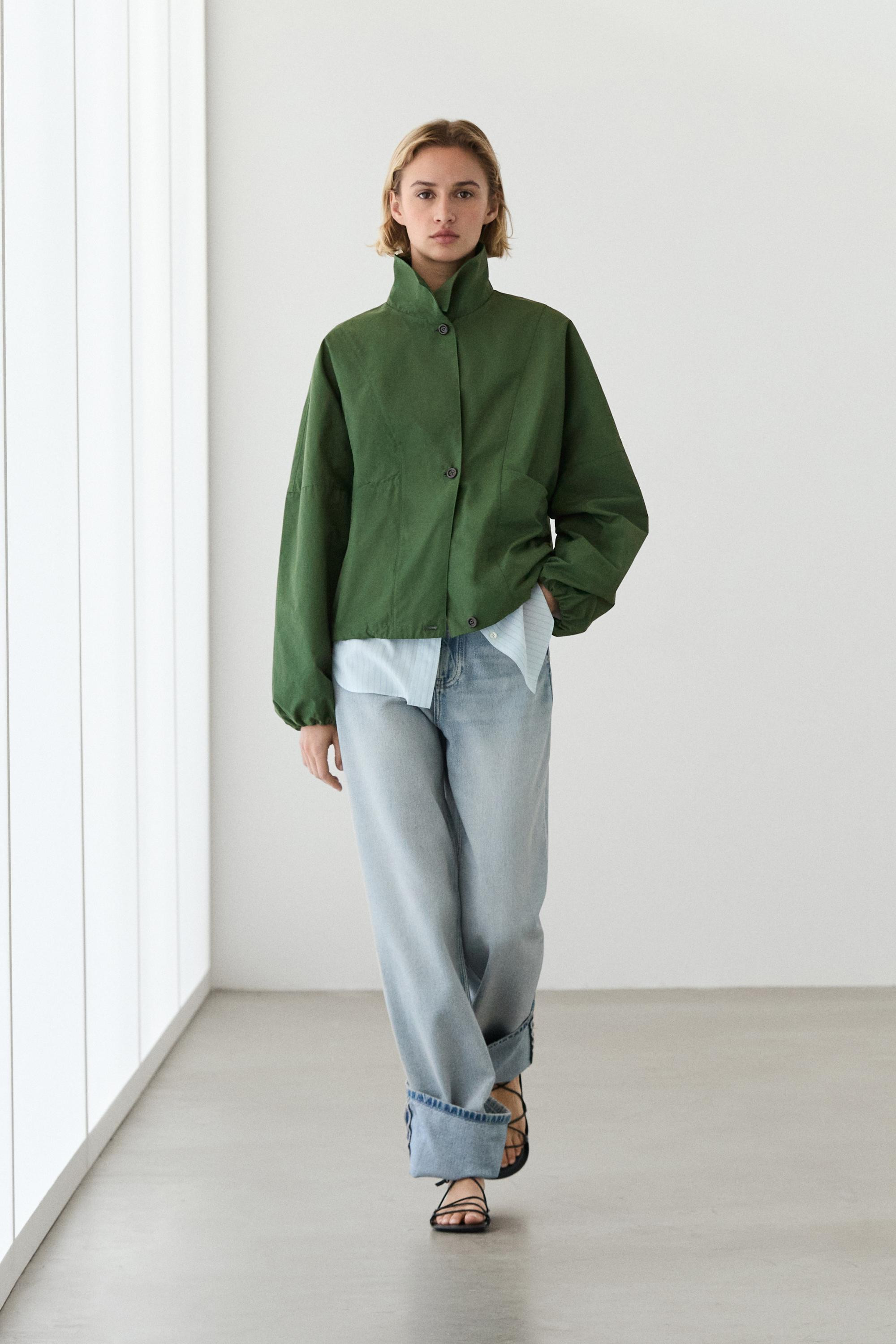 Bomber jacket with puff sleeves | Massimo Dutti UK