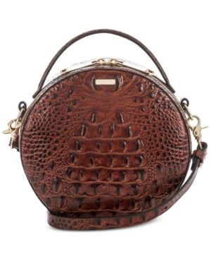 Brahmin Melbourne Lane Top Handle Circle Embossed Leather Crossbody | Macys (US)