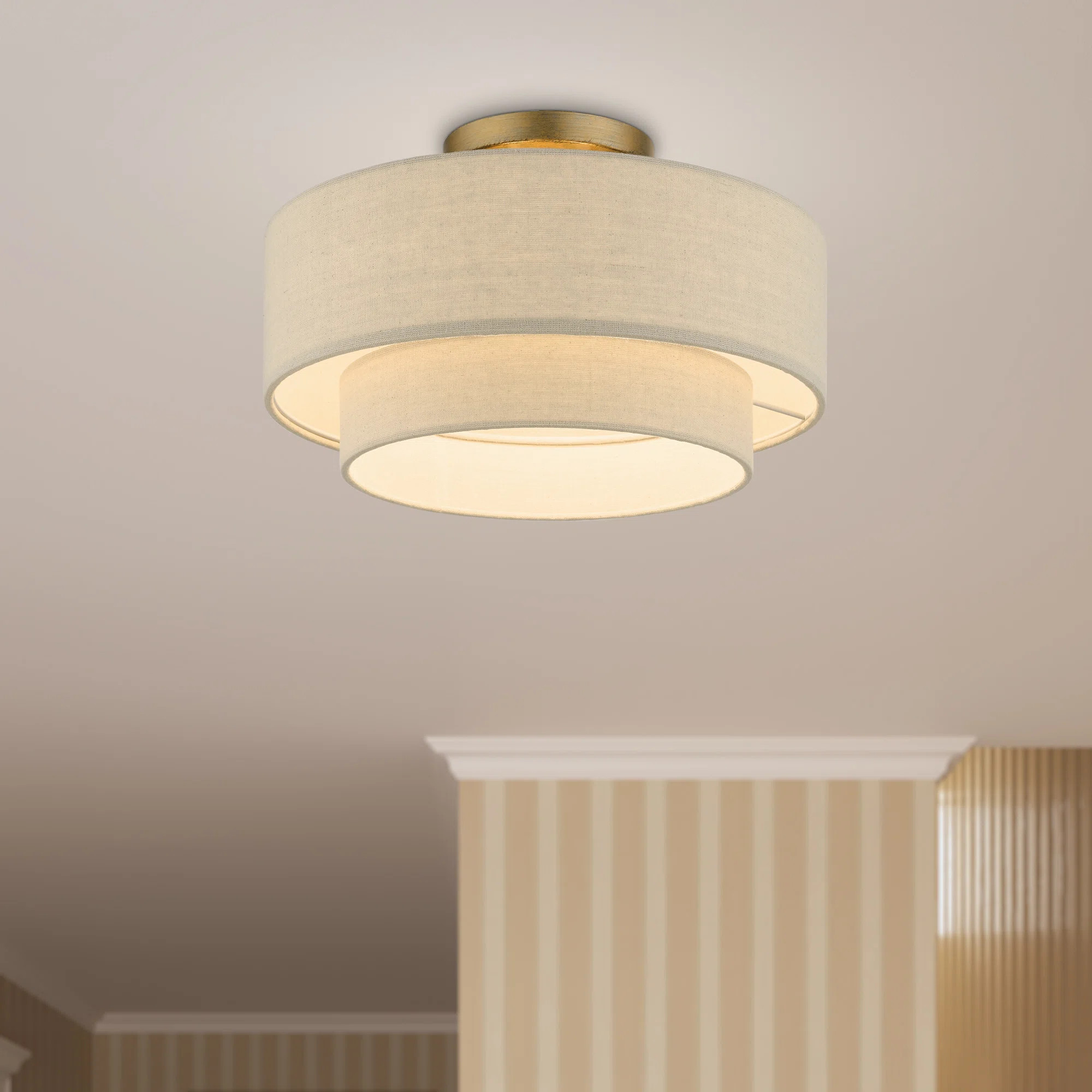 Wade Logan® Bhagipuri Samik Fabric Semi Flush Mount & Reviews | Wayfair | Wayfair North America