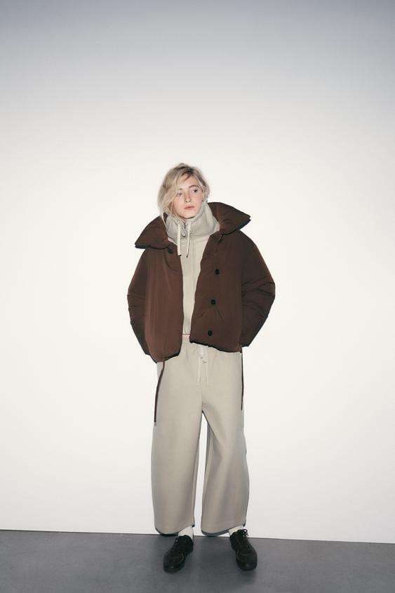 SHORT QUILTED ANORAK WITH WATER AND WIND PROTECTION | Zara UK