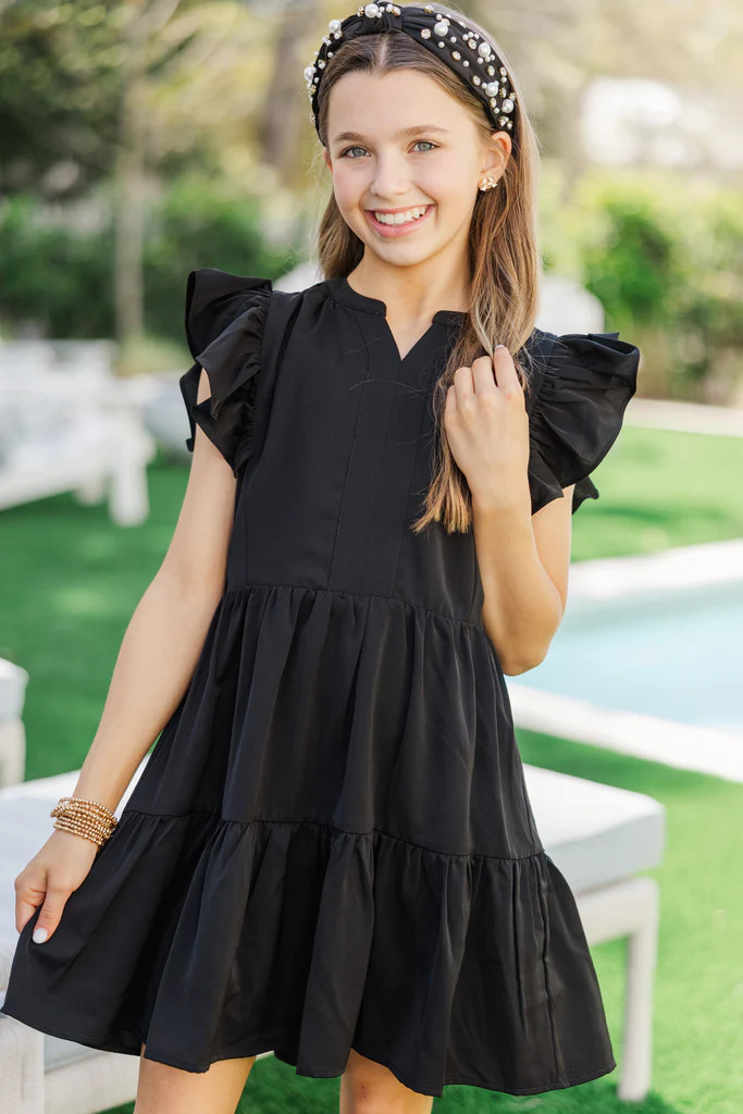 Girls: At This Time Black Dress | The Mint Julep Boutique