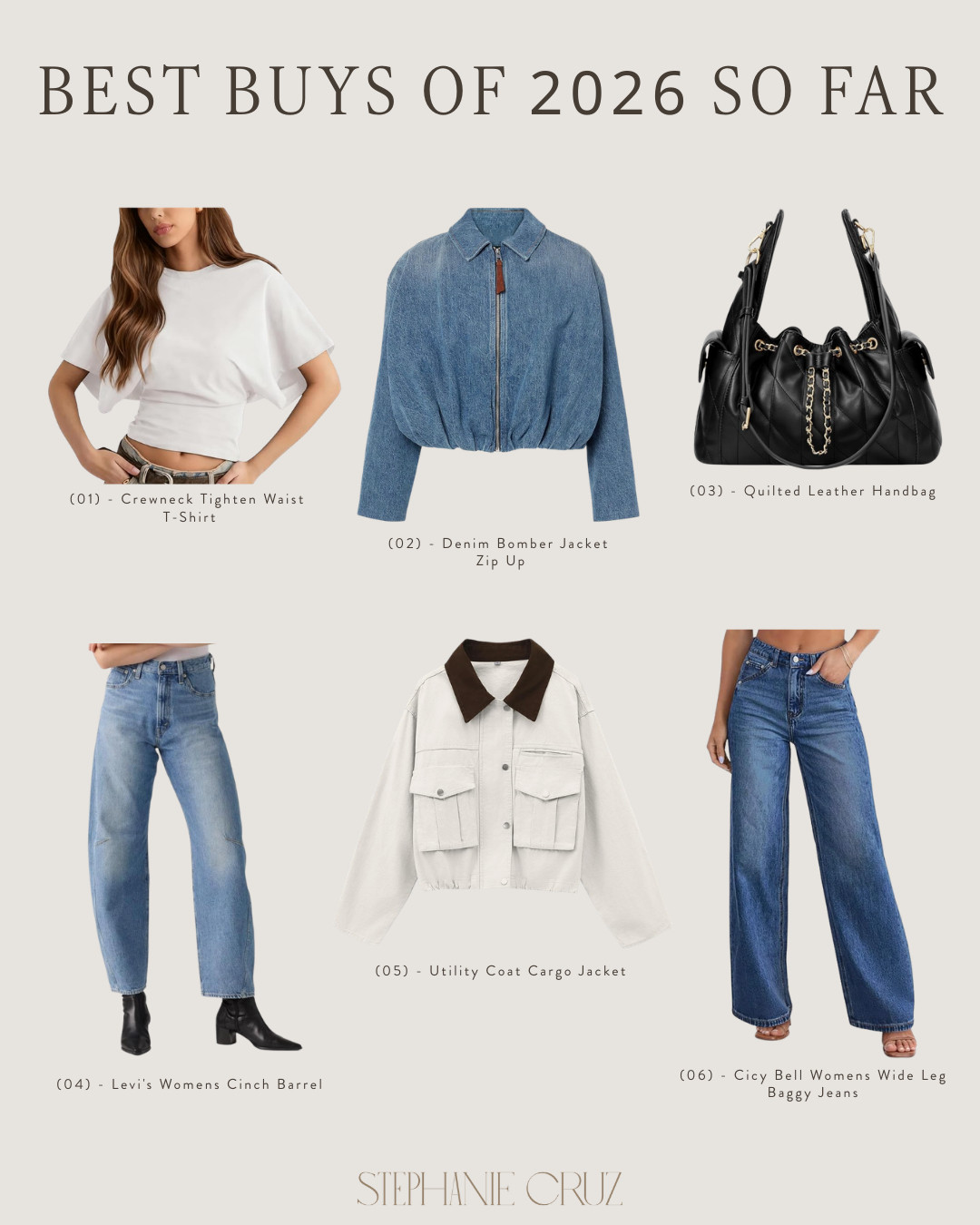 The everyday staples doing the most — a lightweight white tee, the perfect denim bomber, structured cargo jacket, and jeans I’ll be living in all year.

#BestBuys2026 #DenimEdit #CapsuleWardrobe #EverydayStyle 

 #LTKSpringSale #LTKootd
