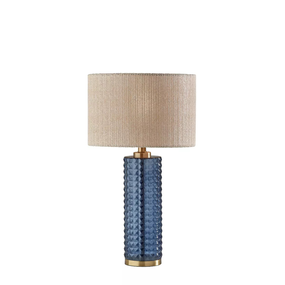 Glass Delilah Table Lamp Antique Brass/Blue - Adesso: Coastal Nightstand Lighting, UL Listed, 23"... | Target