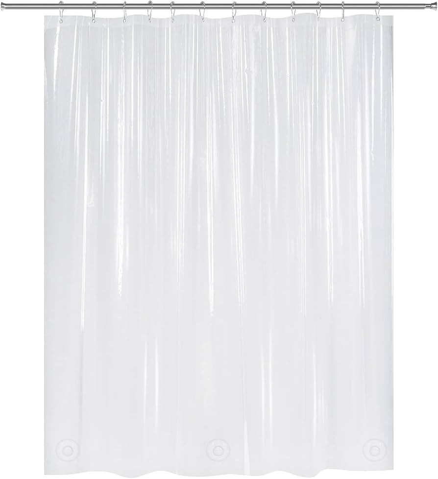 AmazerBath Plastic Shower Curtain Clear Premium PEVA, Clear Shower Curtain Heavy Duty 8G, Weighte... | Amazon (US)