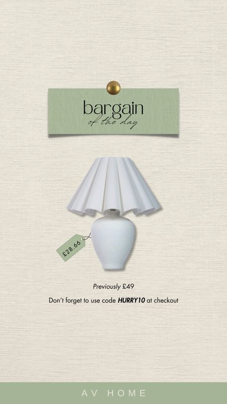 Bargain lamp with scalloped shade

#LTKsalealert #LTKhome #LTKeurope