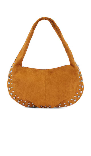 Studded Suede Shoulder Bag in Beige | Revolve Clothing (Global)
