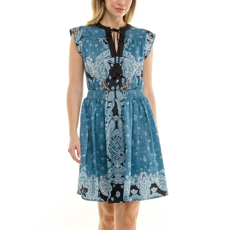 Nanette Lepore Sleeveless Mirror Print Mini Dress | Walmart (US)
