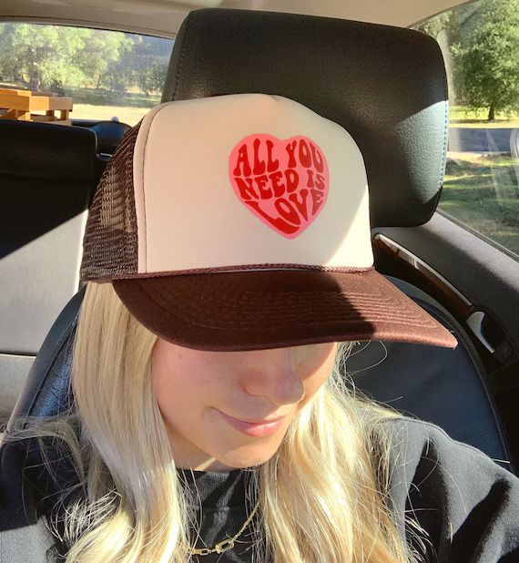 All You Need is Love Trucker Hat  Trucker Hat  Summer | Etsy | Etsy (US)