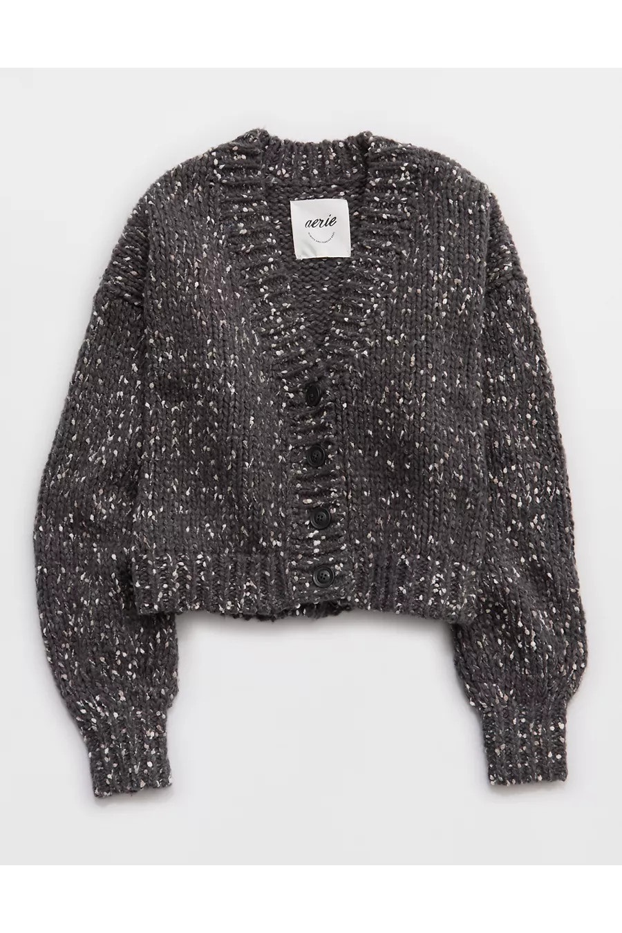 Aerie Confetti Cardigan Women's Smoked Gray XXS | Aerie