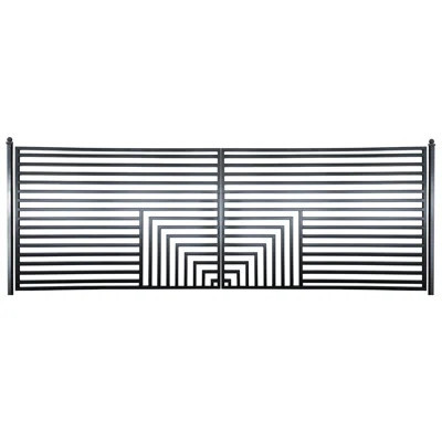 Steel Dual Swing Driveway Gate - Florence Style | Wayfair North America