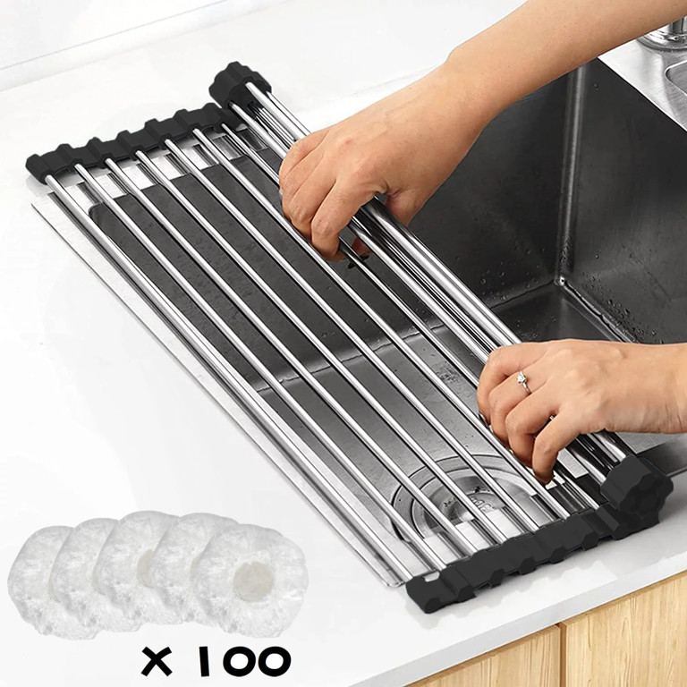 Kitchen Drain Rack,Over Sink Multipurpose Sink Rack,Draining Dishes&Fruit Drain Rustproof Stainle... | Walmart (US)