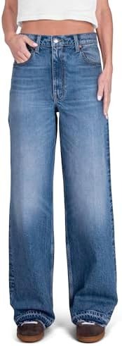 Women High Rise Loose Straight Jeans Wide Leg Pants | Amazon (US)