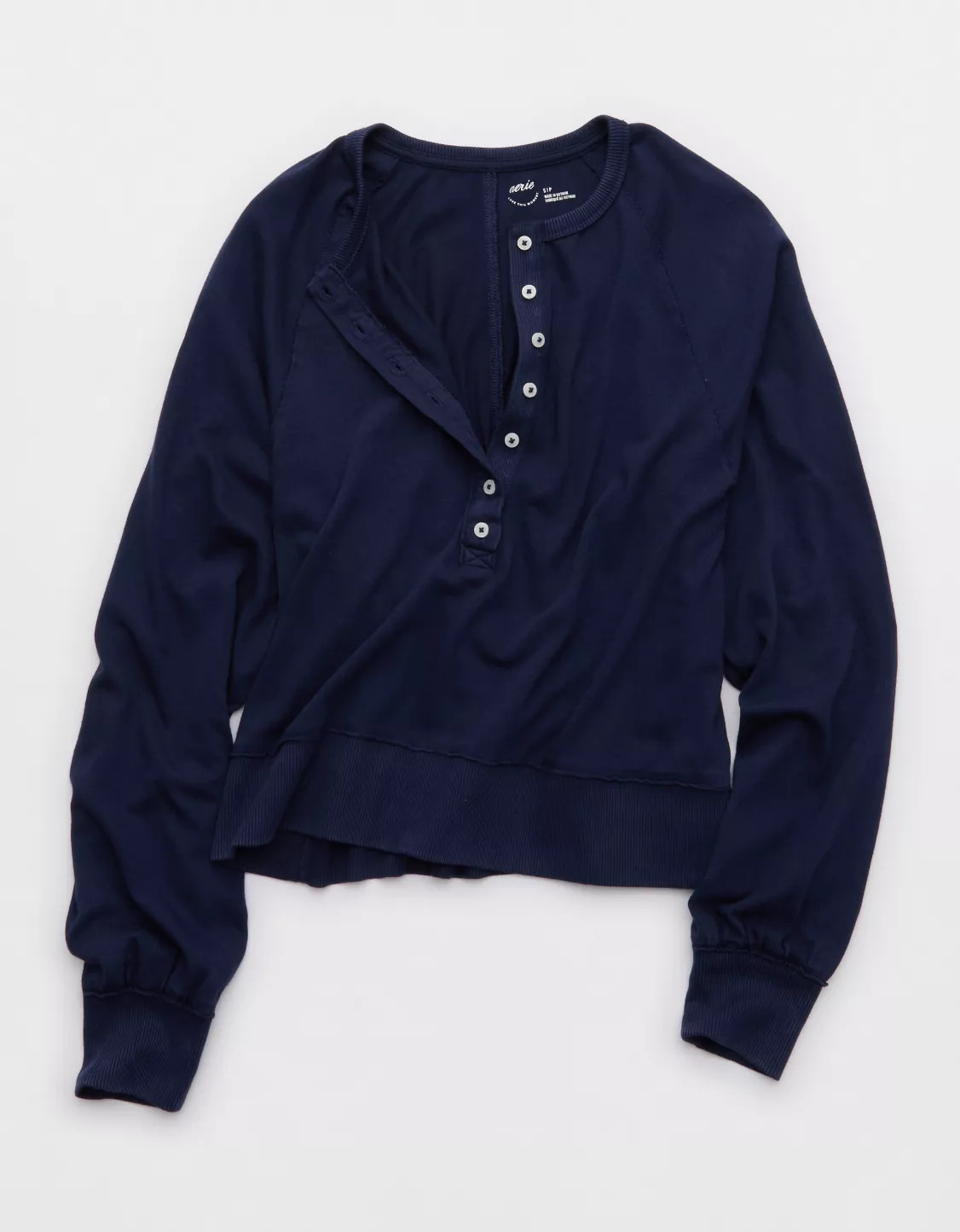 Aerie Happy Snit Henley T-Shirt | American Eagle Outfitters (US & CA)