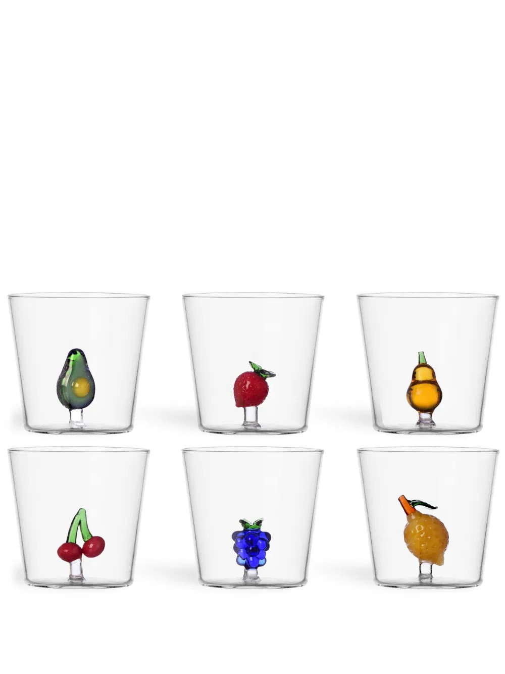 Ichendorf Milano Fruits And Flowers Glass Tumblers (set Of six) | White | FARFETCH | Farfetch Global