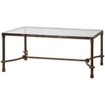 Uttermost Warring Iron Coffee Table, Bronze | Amazon (US)