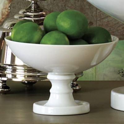 Global Views White Pedestal Bowl-Sm, 8.81716 | Amazon (US)
