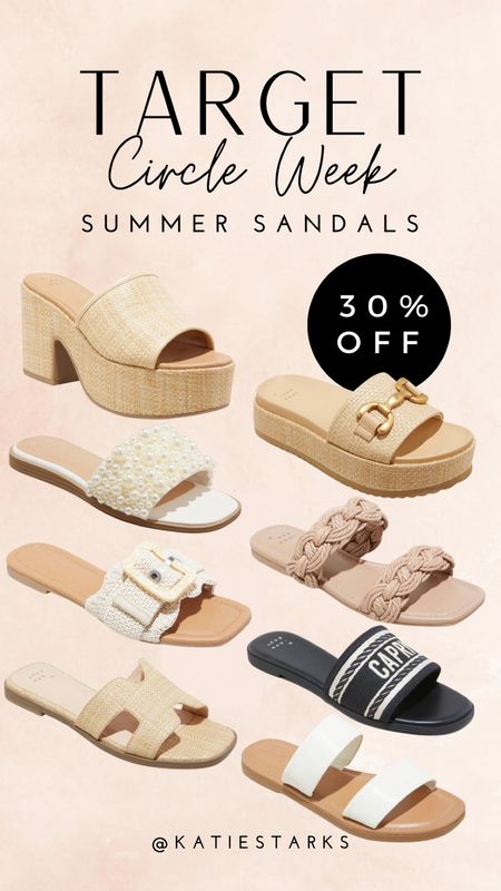 Save big on women’s summer sandals during Target circle week - 30% off!

#LTKxTarget #LTKshoecrush #LTKsalealert