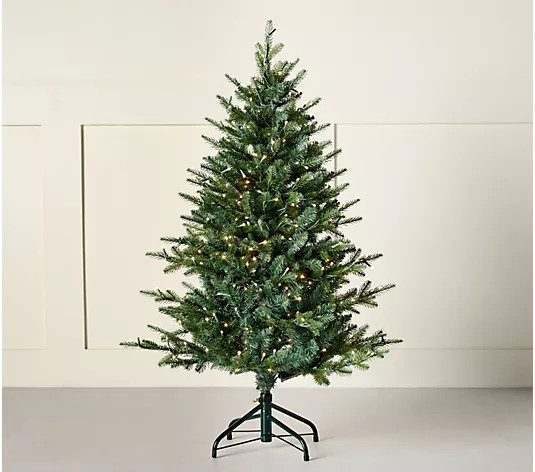 Bethlehem Lights 4' Grand Fir Tree w/ 4-in-1 LEDs and Storage Bag - QVC.com | QVC
