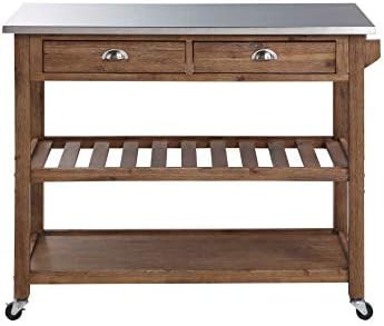 Boraam Sonoma Kitchen Cart, Barnwood Wire-Brush | Amazon (US)