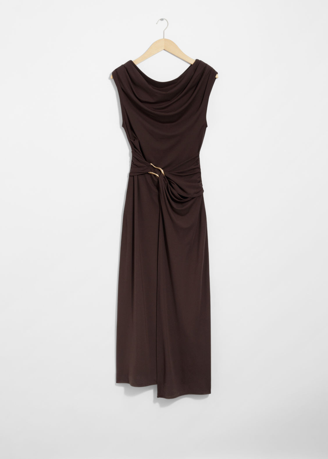Draped Midi Dress - Brown | & Other Stories (EU + UK)