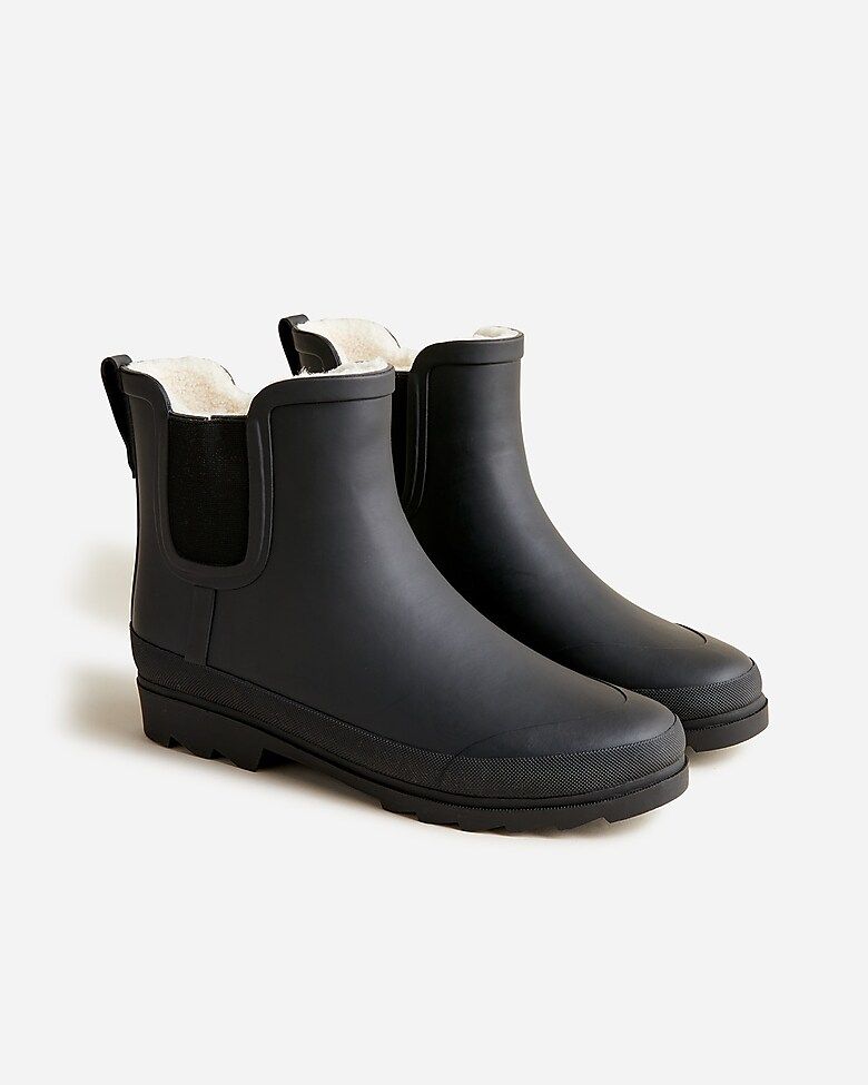 Sherpa-lined Chelsea rain boots | J.Crew US