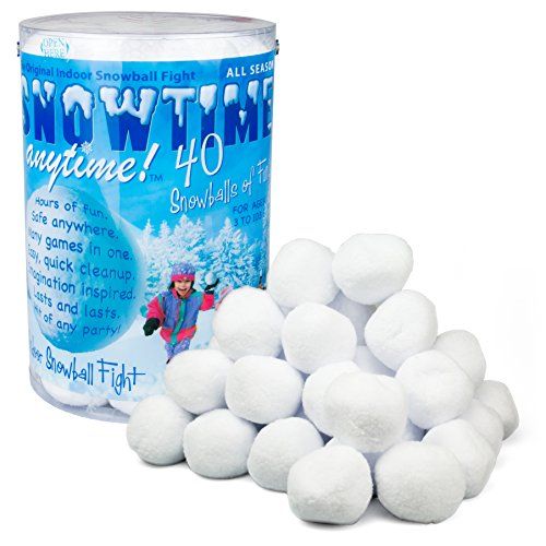 Indoor Snowball Fight SNOWTIME ANYTIME 40 pk | Amazon (US)