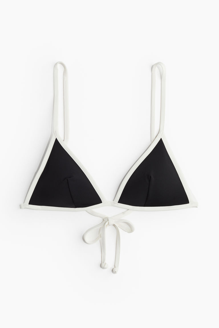 H & M - Padded triangle bikini top - Black | H&M (UK, MY, IN, SG, PH, TW, HK)