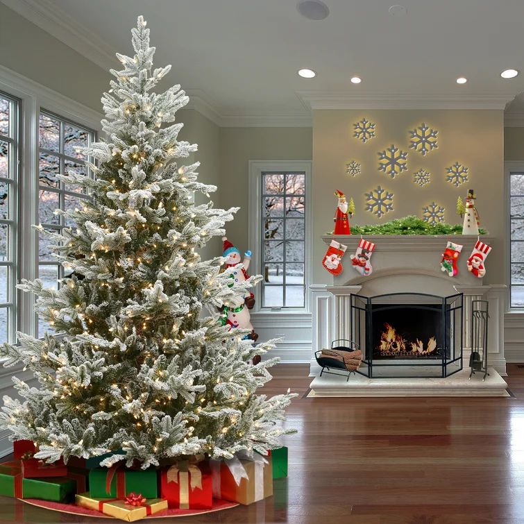 7.5' Green Spruce Artificial Christmas Tree with 750 Clear/White Lights | Wayfair Professional