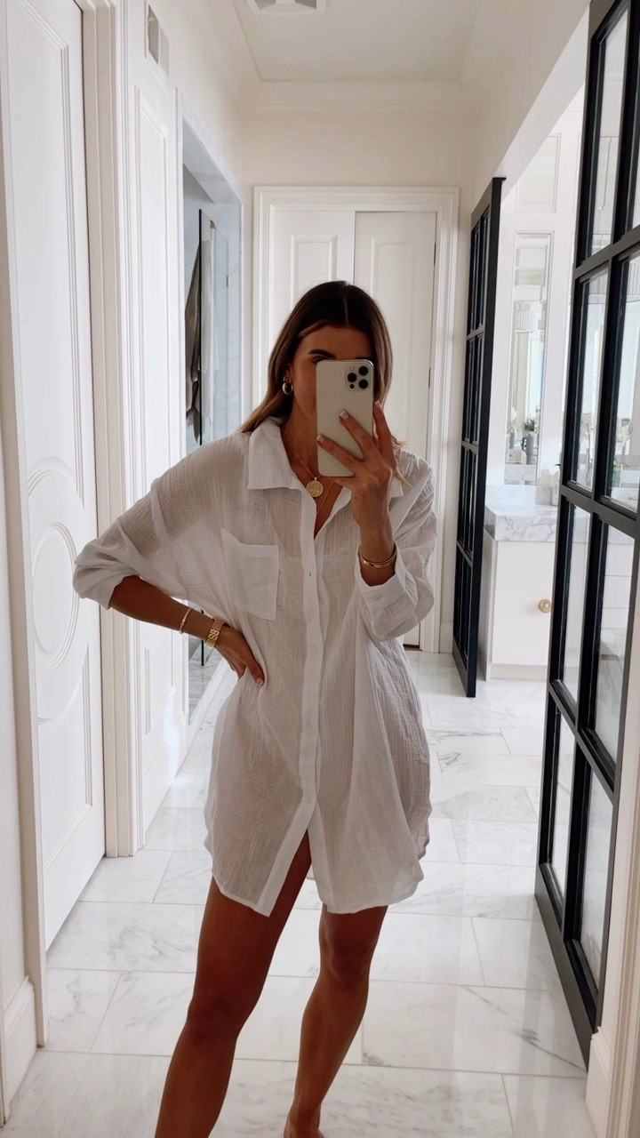 Target cover up finds! Love this button down. I sized up to a large for an oversized fit. Cella Jane. #vacationstyle #summerstyle 

#LTKtravel #LTKstyletip #LTKswim