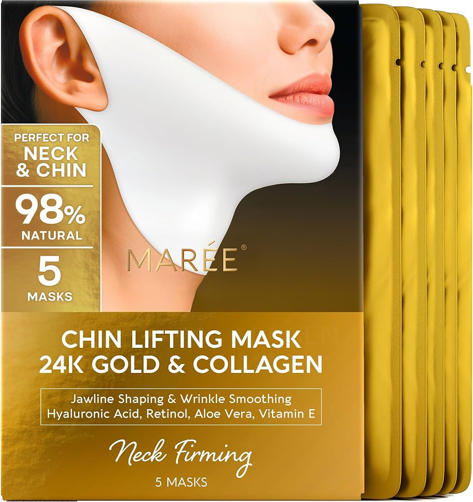 MAREE V Line Lifting Mask with 24K Gold – Deep Collagen Face Mask for Women – Jawline Shaper ... | Amazon (US)