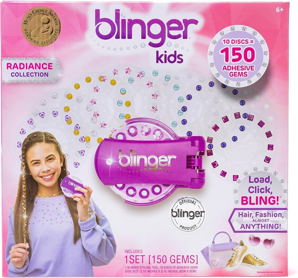 blinger Radiance Collection Starter Kit | 150 Rhinestones | Hair Styling Tool | Hair-Safe – Bli... | Amazon (US)