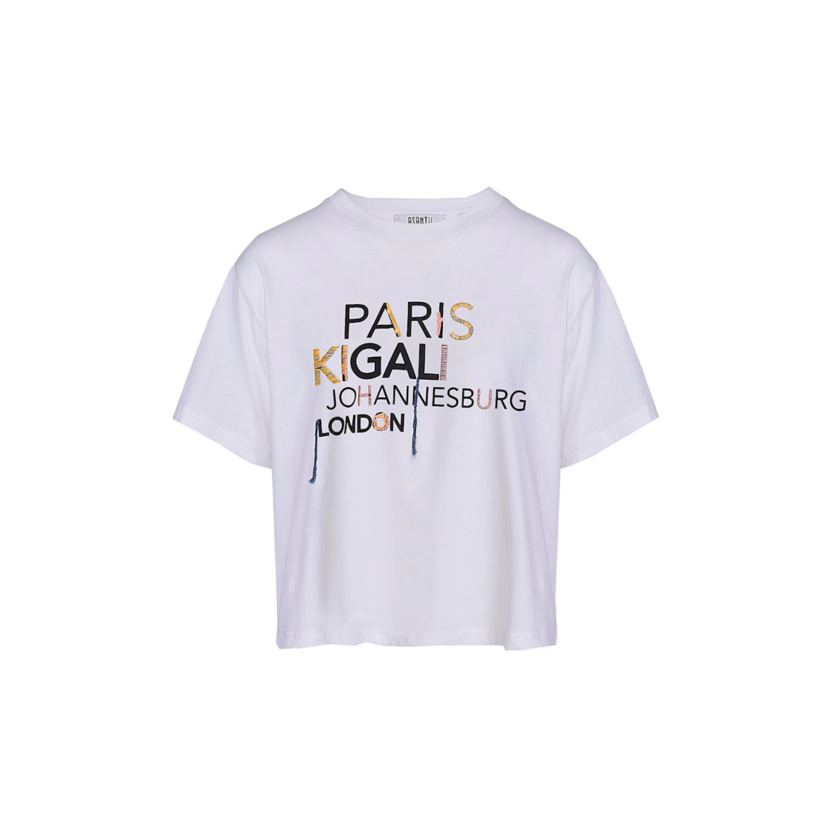 Polepole Embroidered T-Shirt Paris -  Kigali | Wolf & Badger