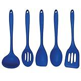 Better Houseware 5Piece Silicone Cooking Utensil Set, Blue | Amazon (US)